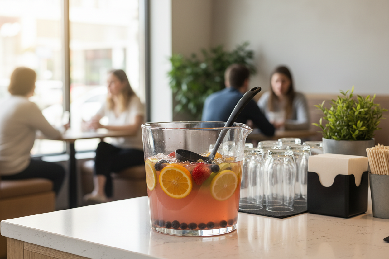 1.25 oz Black Plastic Ladle - WNA (48/case)