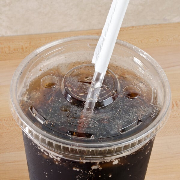 32 oz Clear Straw Slotted Lid - EXP (500/case)
