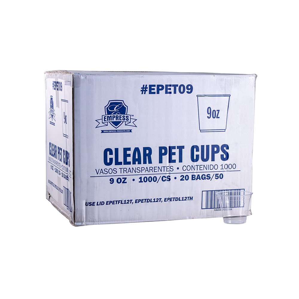 9 oz PET Cup – Empress (500/case)