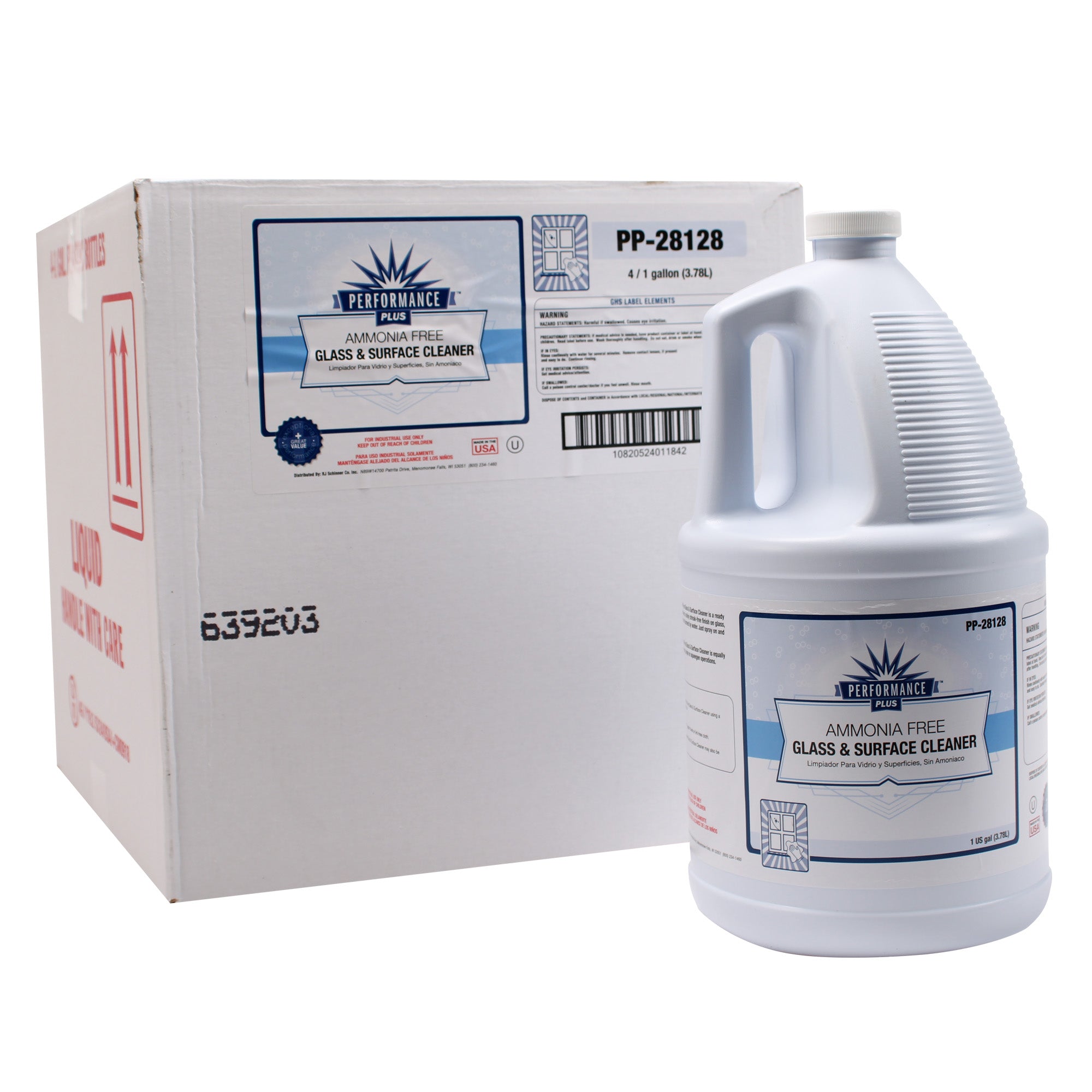 Glass & Surface Cleaner Ammonia Free 1 Gallon Ready to Use 4 / cs