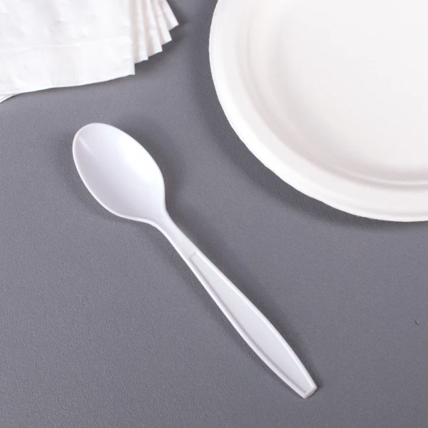 Heavy Weight Tea Spoon - White - Loose - Karat (1000/case)