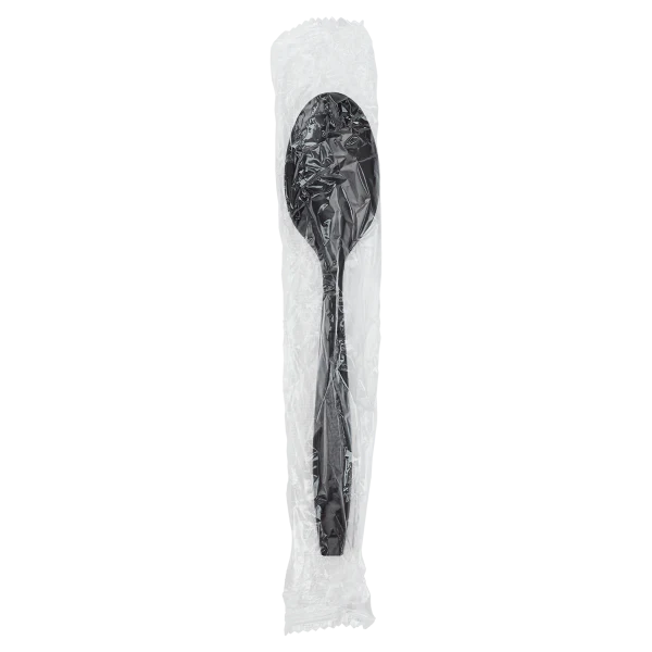 Tea Spoon Heavy Weight Wrapped Black - Karat (1000/case)