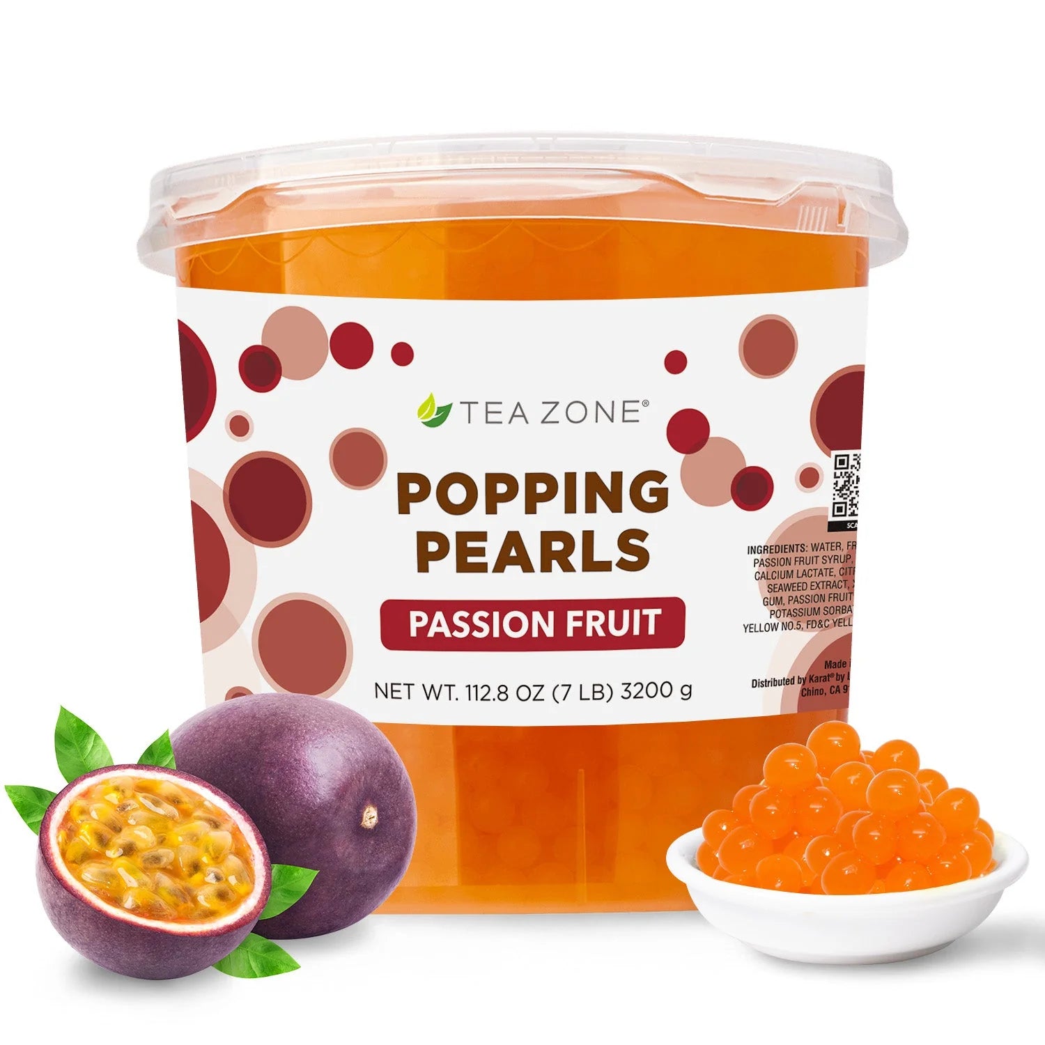 Passion Fruit Popping Pearls - Teazone (4/case)