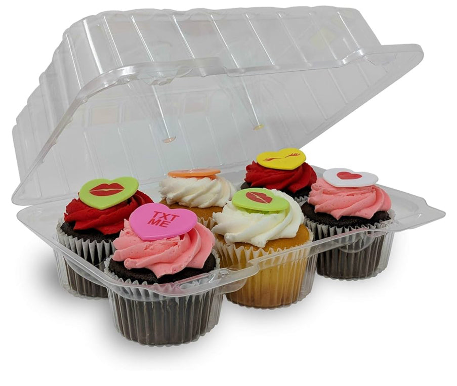 6-Count Deep Cupcake Container - DFI (100/case)